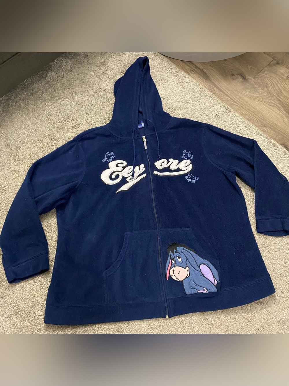 Disney Navy Eeyore Zip-Up Hoodie